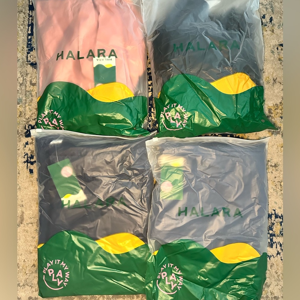Halara High Waisted Wide Leg Waffle Work Pants - Bundle of 4.